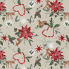 Algodón estampado NORTEN Beige / Rojo